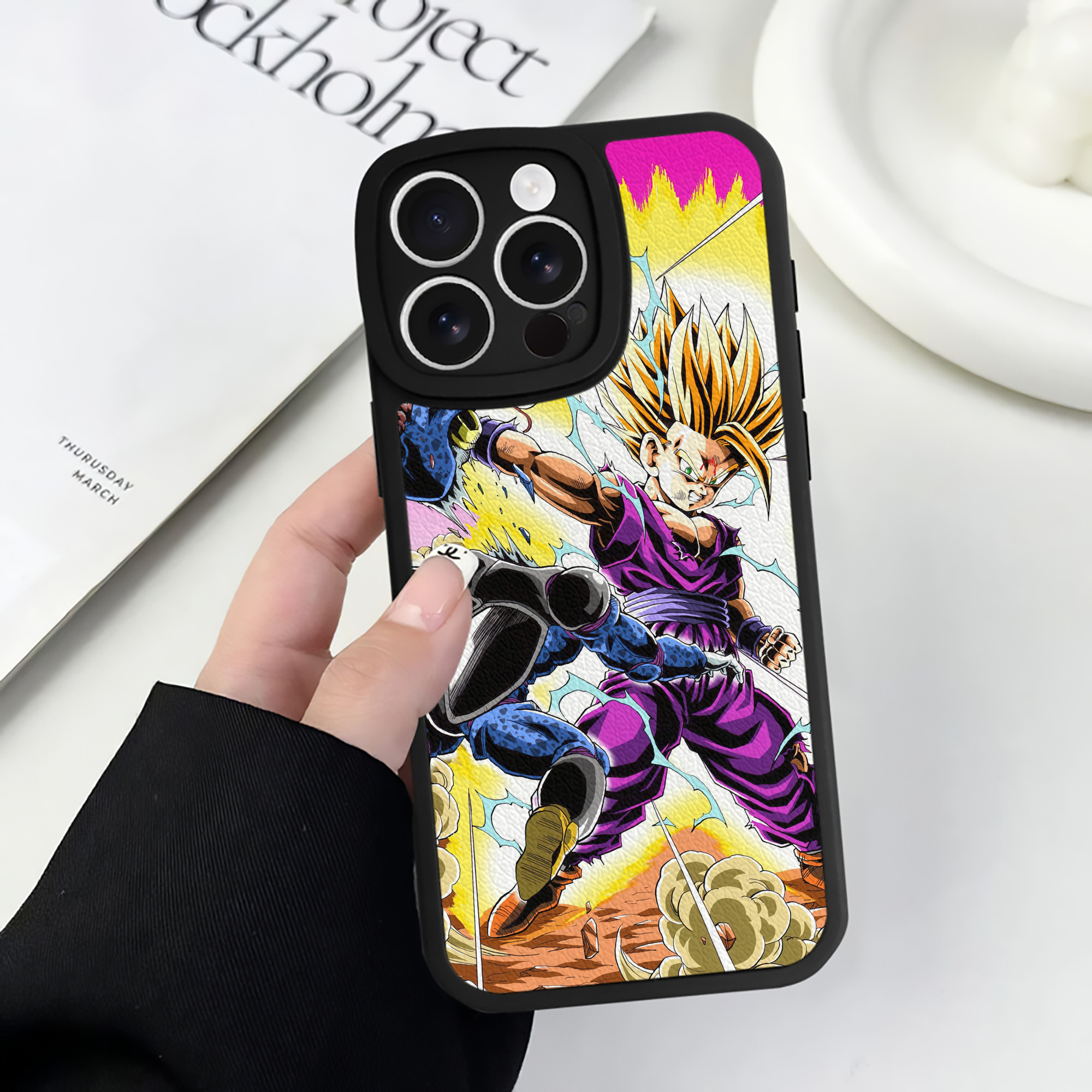 （画像用） ドラゴンボール DRAGON BALL 【iPhone 16シリーズ対応】シリコンスマホケース（レザー調） 材質：シリコン